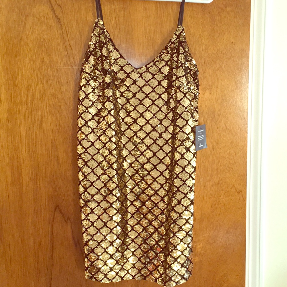 Gold Sequin Dress